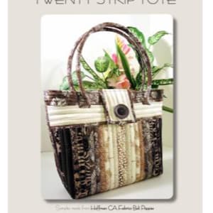 Twenty Strip Tote Pattern by Aunties Two Patterns - 12&quot; x 12&quot; x 4&quot;