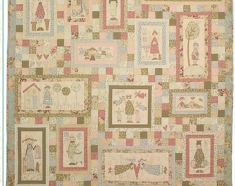 An Angel Story Quilt Pattern by Anni Downs - finished size 65" x 67".  for Hatched and Patched.