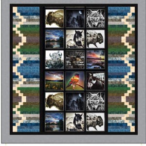 Back Country Quilt Pattern - Intermediate Pieced Quilt Finished size 73.5" x 97.5"