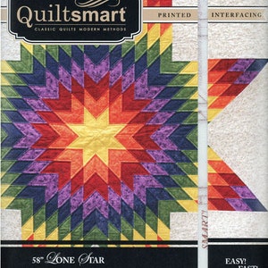 Quiltsmart Lone Star Quilt Pattern: 58&quot; Interfacing Panels