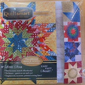 Quiltsmart Lone Star Quilt Kit: 38&quot; Interfacing Panels + Instructions