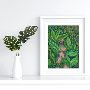 Girl In The Jungle Art Print