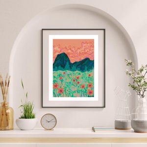 Peachy Skies Art Print