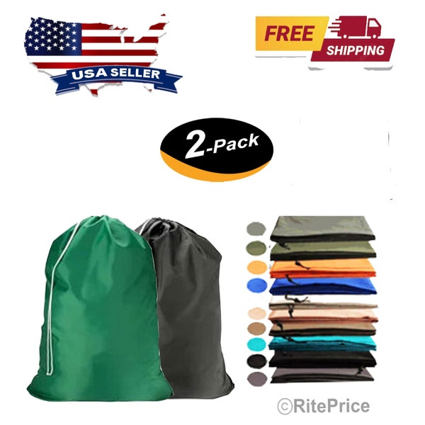 Large Laundry Bag Washable Heavy Duty Locking Drawstring Bag 29"X40" Bag for Washing, Laundry & Toys (2 Pack) - New - Free Shipping