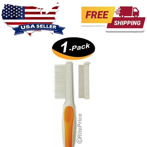 Wahl 2-in-1 Flea/Finishing Pet Comb to detect fleas, flea eggs, ticks (1 Pack) - New - Free Shipping