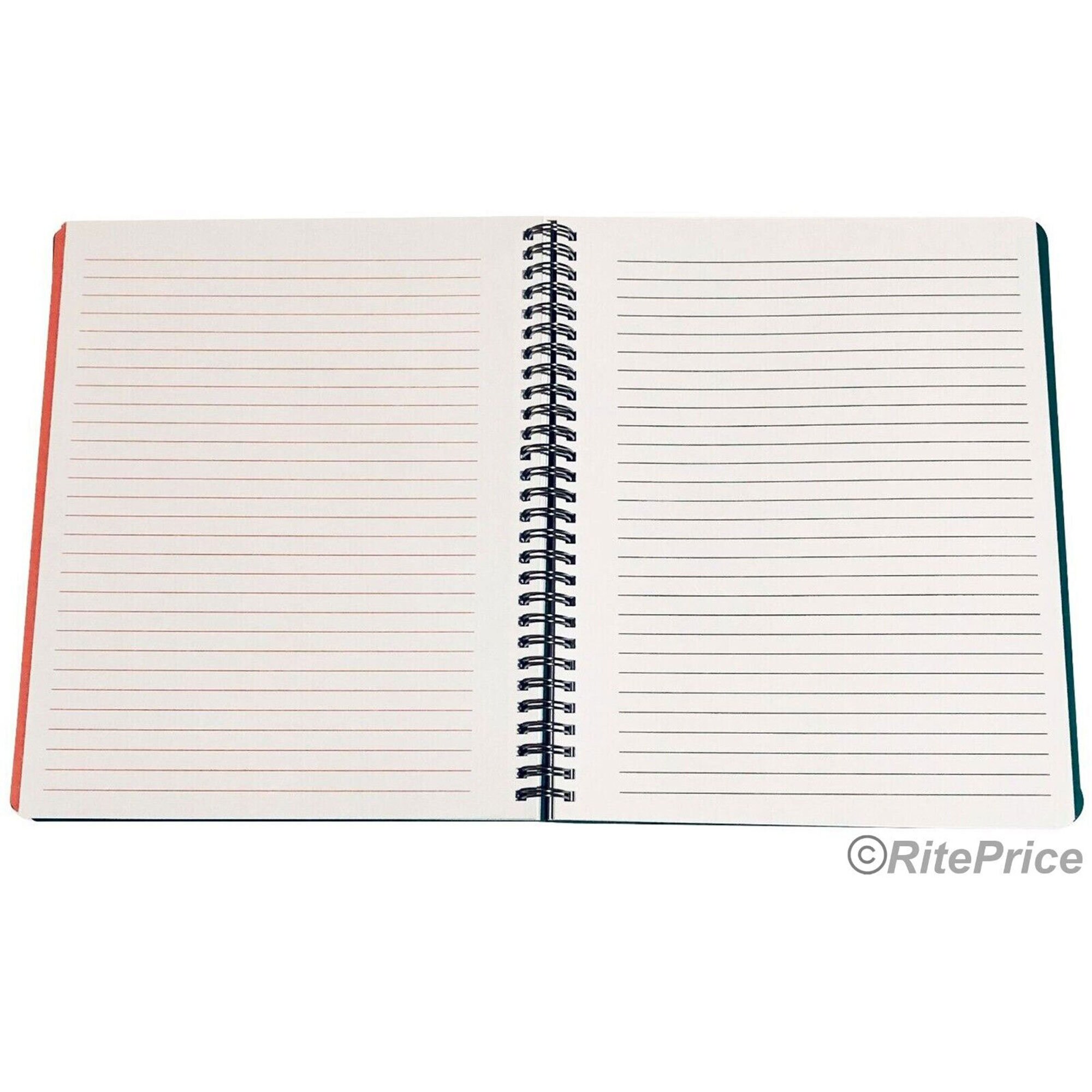 Molly & Rex Spiral Notebook, Floral Pattern, Wide Ruled With Folder ...
