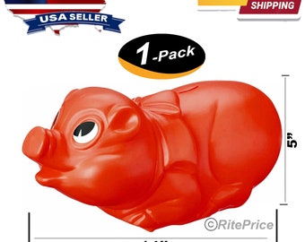 14" Giant Plastic Piggy Banks Saving Money The Fun Way Tuff Pigs (1 Pack) - New - Free Shipping