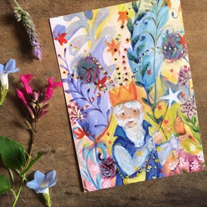 Carte de vœux avec enveloppe – vierge – 12,7 x 17,8 cm – Magie fantaisiste : carte de vœux enchanteresse pour des moments magiques.