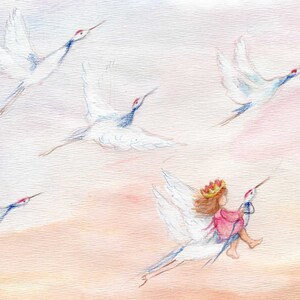 Carte de vœux avec enveloppe – vierge – 12,7 x 17,8 cm – Fly High with Destiny : charmante carte de vœux pour inspirer vos proches