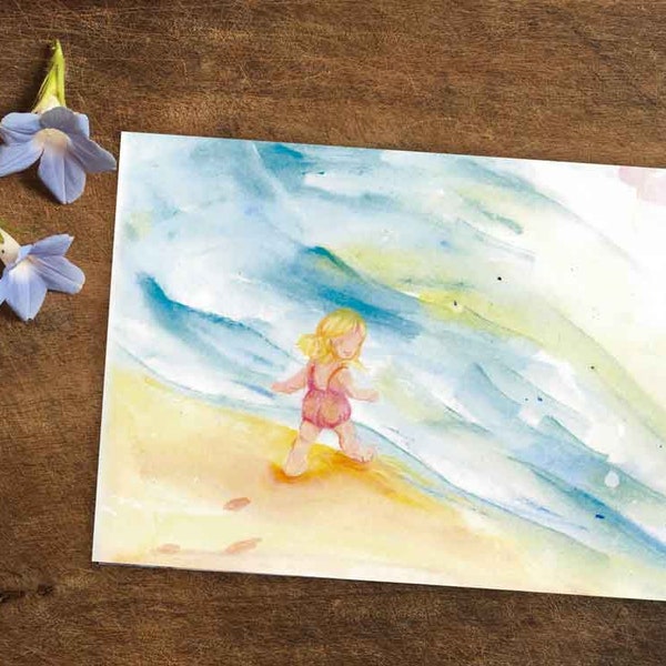 Greeting Card with Envelope - Blank  - 5x7 inches - Ocean of Wonder: Embracing Childhood Adventures