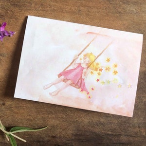 Carte de vœux avec enveloppe Vierge Grande carte d'anniversaire Merci – Swinging into Magic : Une carte de vœux fantaisiste pour égayer chaque occasion