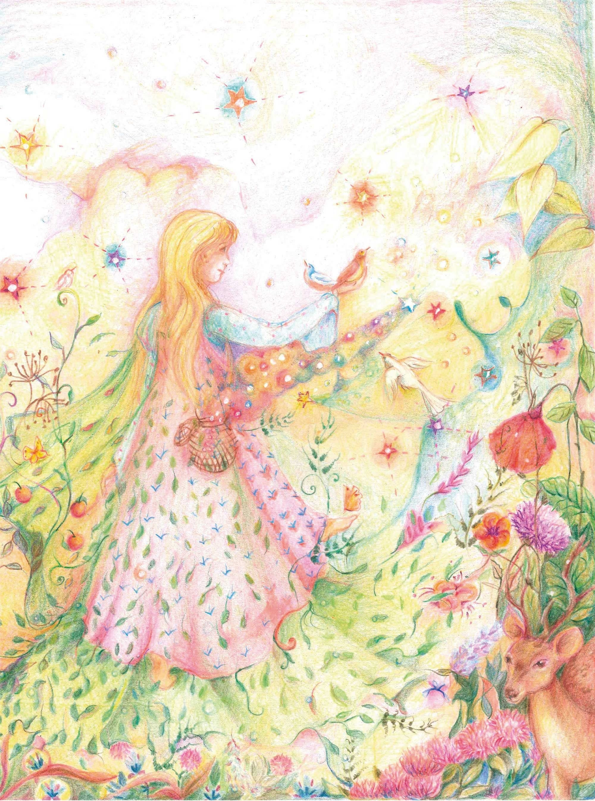 Greeting Card With Envelope Blank Spring Fairy 5x7 - Etsy