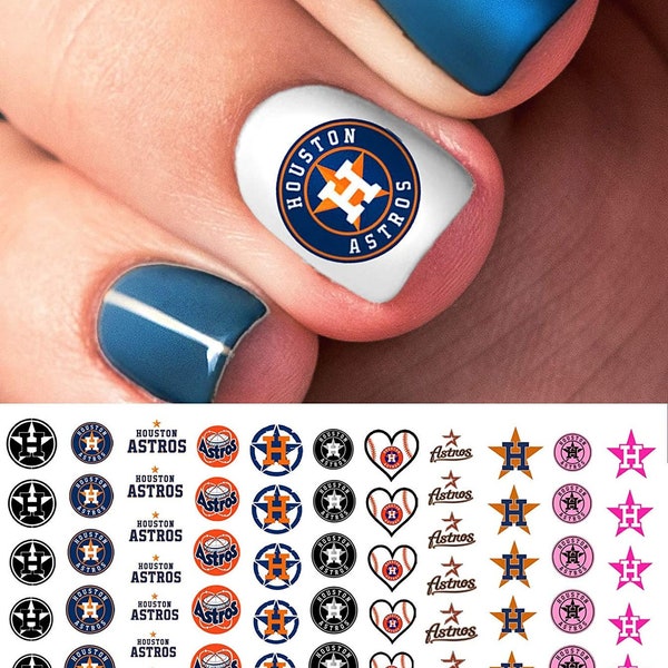 Houston Astros Baseball - Nail Art Decals par Moon Sugar Decals