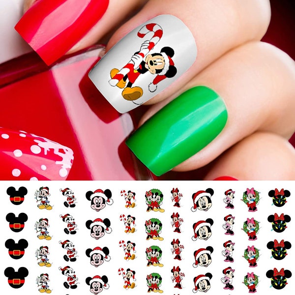 Mickey Mouse Christmas Set #1 - Calcomanías para uñas