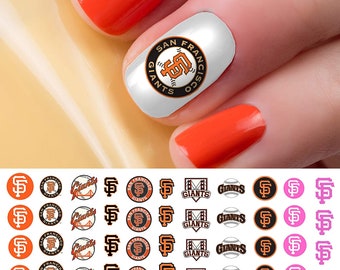 San Francisco Giants Baseball Nail Art Decals (official Moon Sugar Decals)