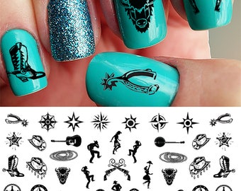 Country Western Nail Art #1 Nail Decals