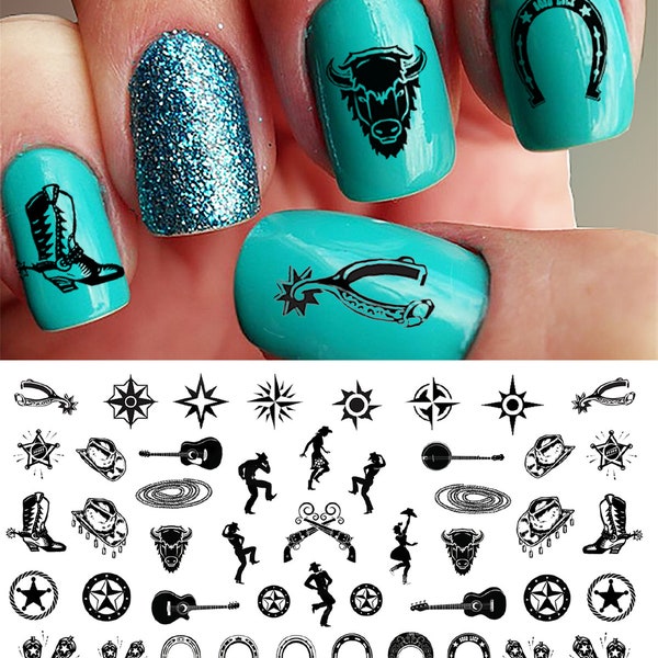 Country Western Nail Art #1 Nail Decals