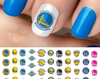 Golden State Warriors Nail Art Decals (official Moon Sugar Decals)