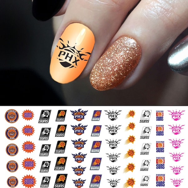 Phoenix Suns Basketball - Nail Art Decals (official Moon Sugar Decals)