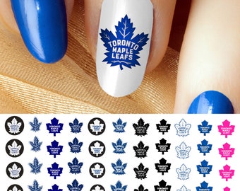 Toronto Maple Leafs Hockey Team Nail Art Decals (official Moon Sugar Decals)