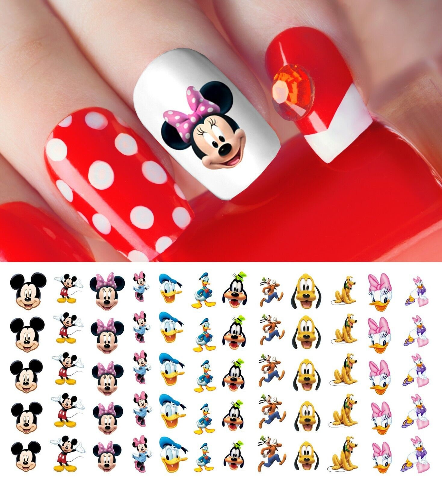 Mickey mouse nails - Etsy España