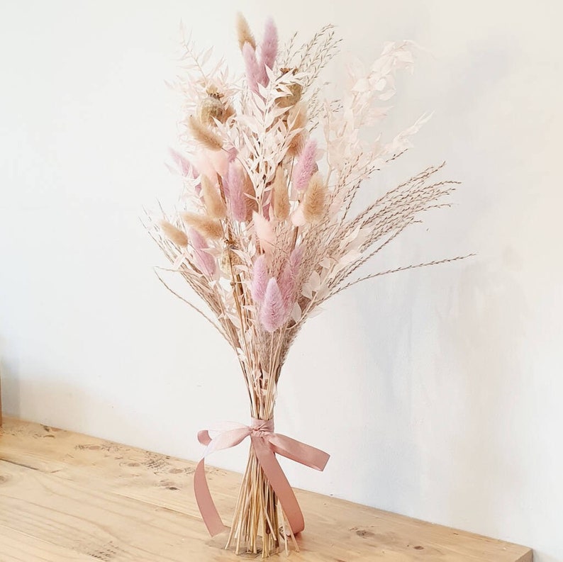 Dried Flowers Pastel Bouquet Etsy
