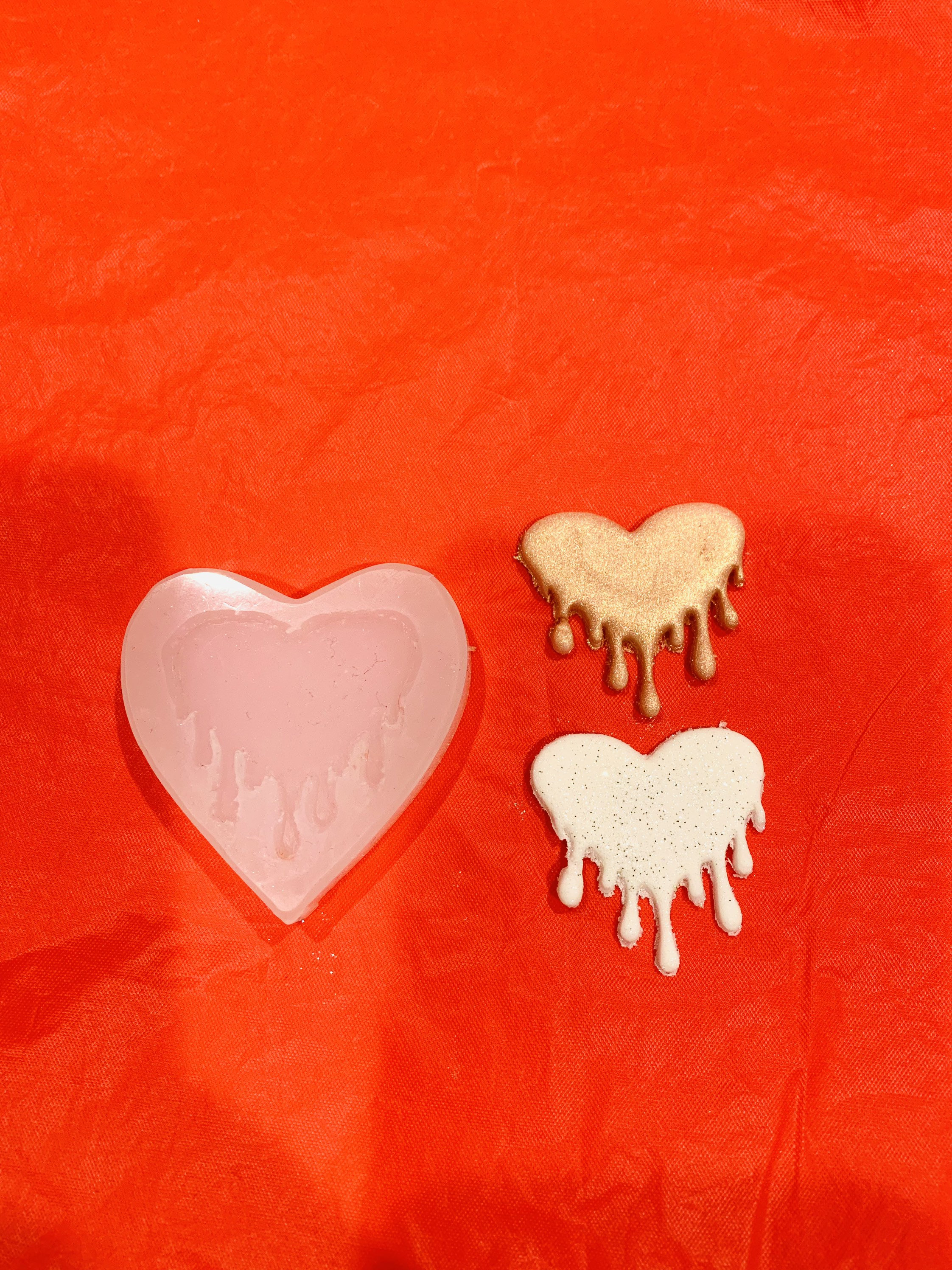 3-D Heart Silicone Mold, Heart Mold, Scroll Heart Mold, Fondant