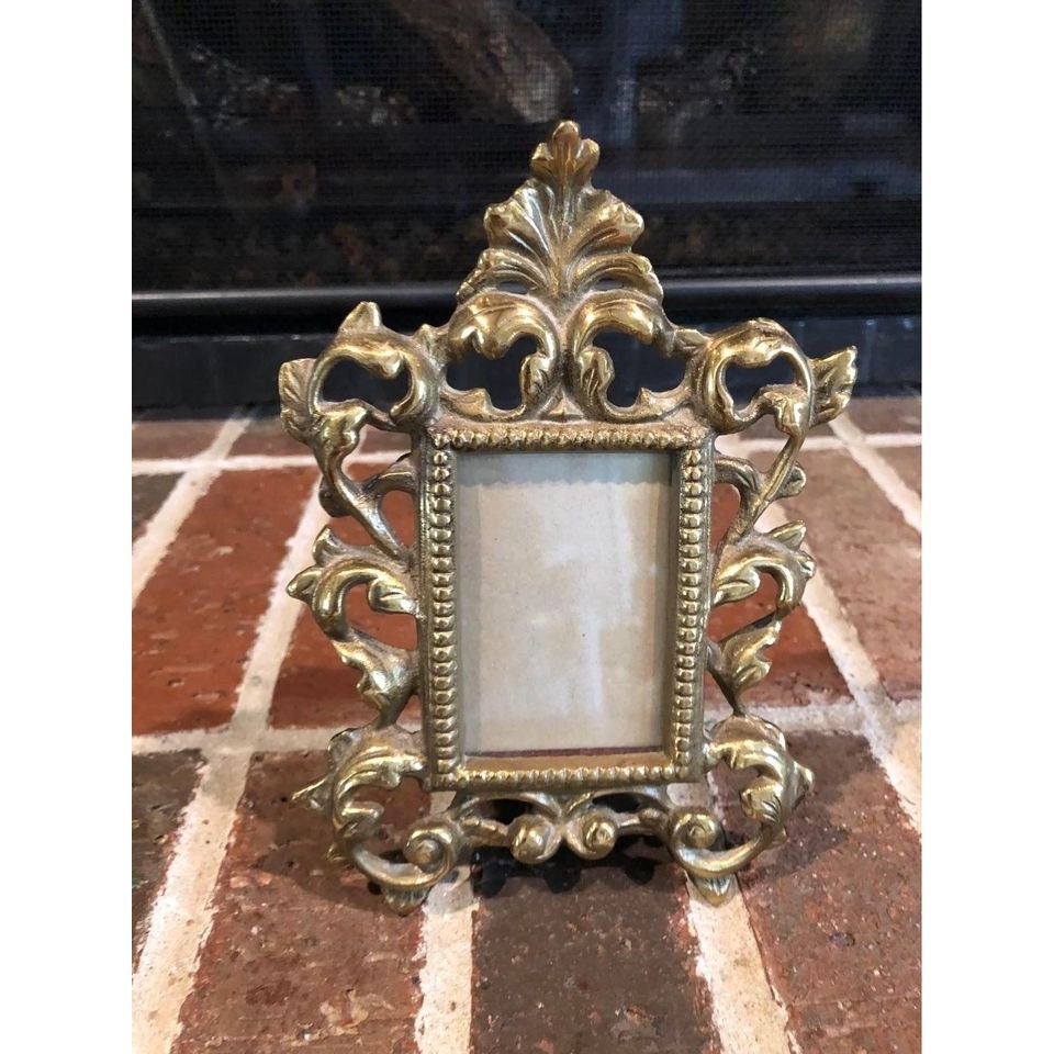 Stunning Vintage Victorian Style Ornate Brass Frame Picture