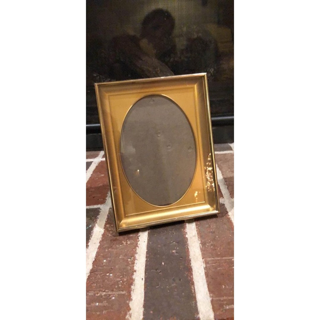 Vintage Gold Ornate Metal Oval Frame Picture Size 5x7 Inches Etsy