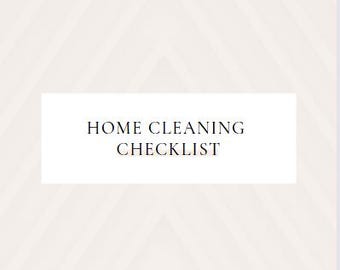 Household cleaning checklist