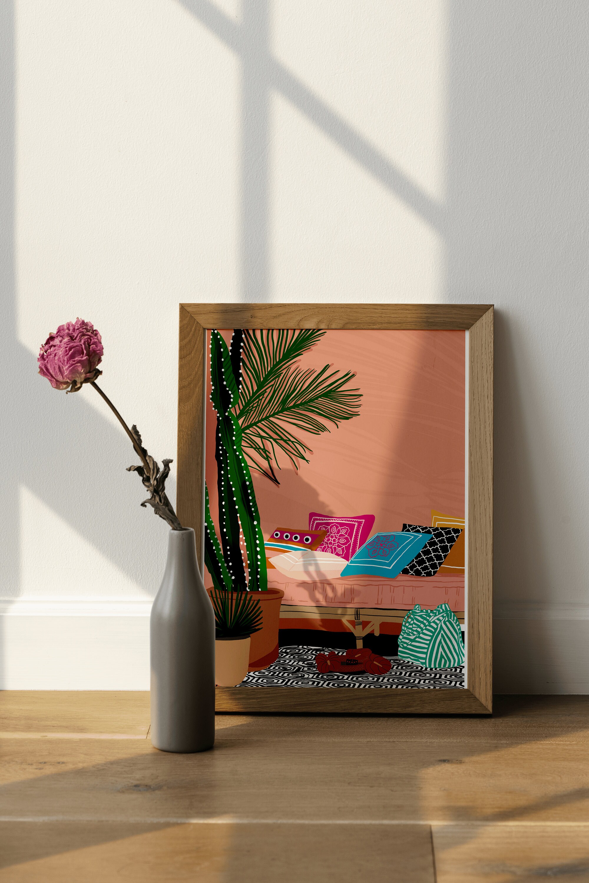 Tropical Art Print Boho Chic Wall Decor Watercolor Painting Etsy UK