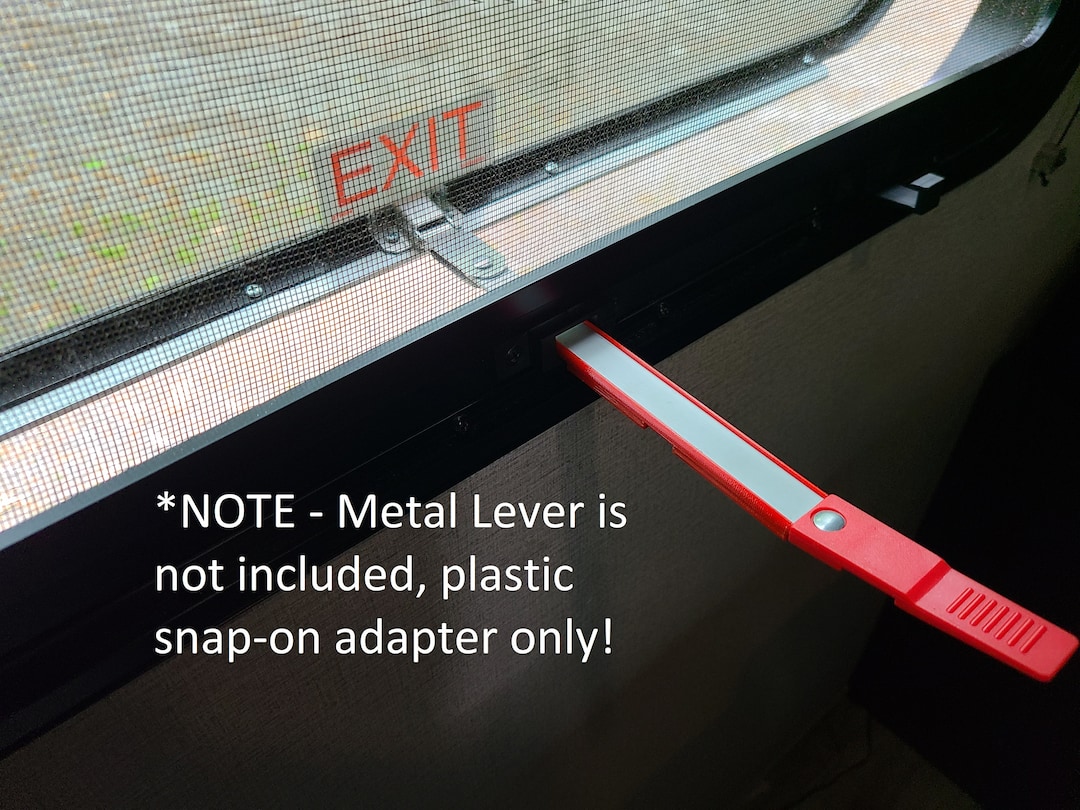RV Emergency Exit Window Multi Position Latch Adapter Including Wind