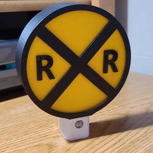 Rail Road Train Crossing Automatic LED Night Light for Kids, Railfan, Railroad buff