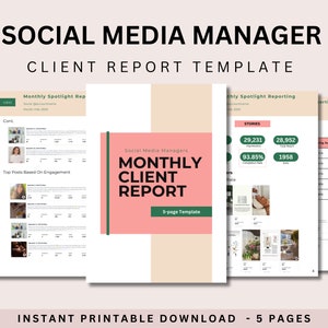 Social Medium Portfolio Template | Social Media Portfolio | Social Media Manager