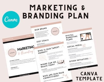 Digital Marketing Plan Canva Template: Small Business Branding