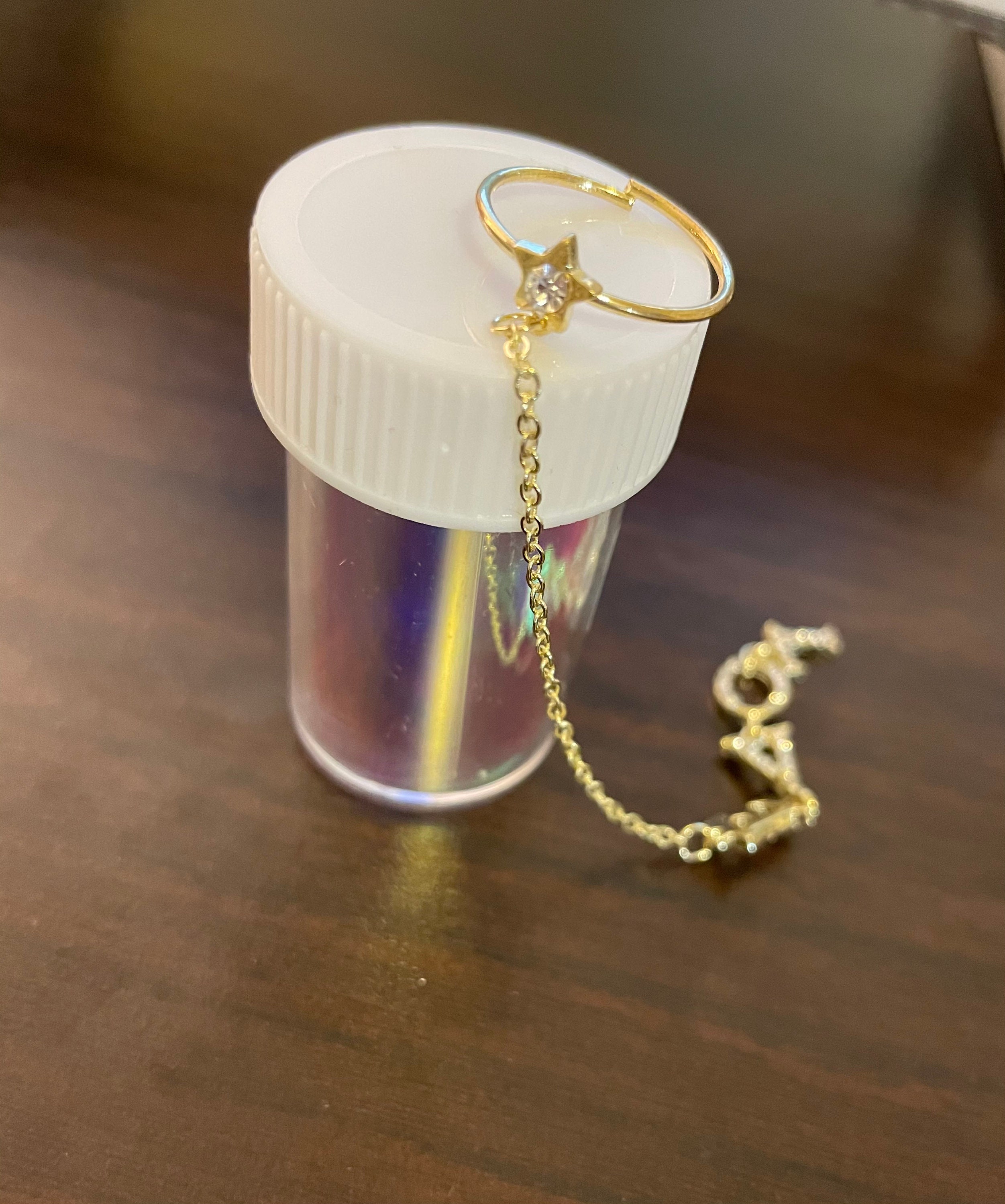 Luxury Nail Art Jewelry LOVE Zircon Crystal Metal With Ring Etsy UK