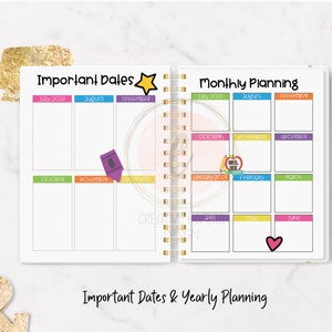 Personalized Teachers Planner & Calendar/ Personalized Planner/Unique Teacher Gift/Academic Year 12 Month, Teacher's Appreciation Gift image 6