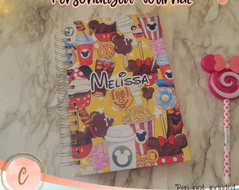 Happy place Snacks Personalized Notebook, Teacher's Appreciation Gift, Custom Journal or Diary, Spiral Notebook Lined, Size: 7 x 8.5"