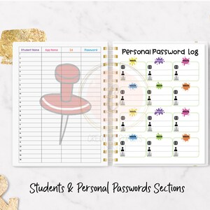 Personalized Teachers Planner & Calendar/ Personalized Planner/Unique Teacher Gift/Academic Year 12 Month, Teacher's Appreciation Gift image 7