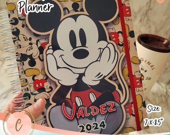 Personalized Weekly Planner 2024/ Custom Agenda/ Gift for a magic mouse lover