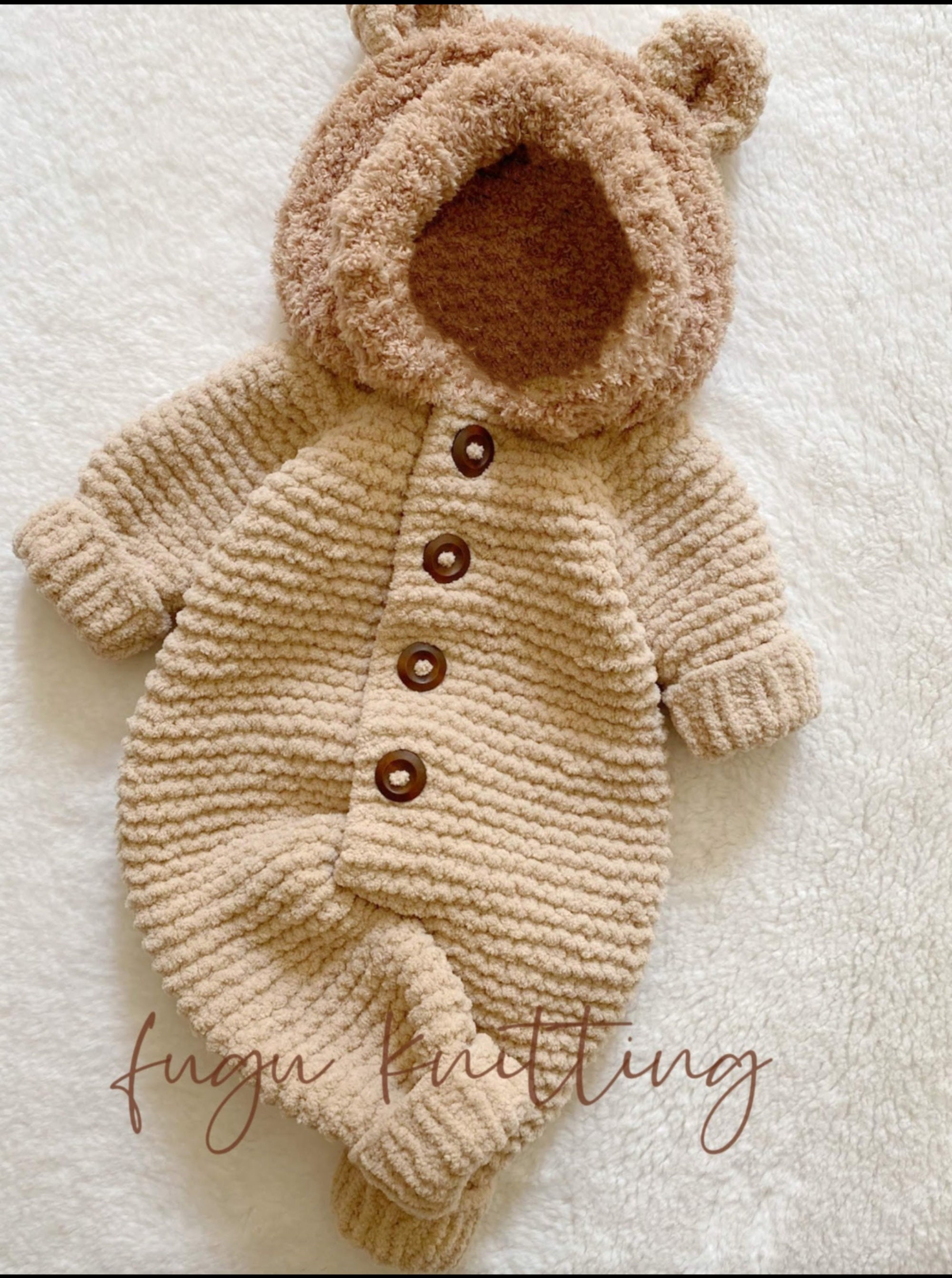 Mid Season Dress For Newborn Baba In Blended Stuff Lion Style Brown Color main image 0