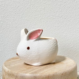 Ceramic Succulent Pot | Small Bunny Planter | Drainage Included