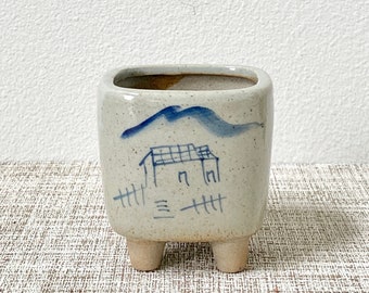 Ceramic Succulent Pot With Drainage | Simple Glazed Pot for Indoor/Outdoor Use