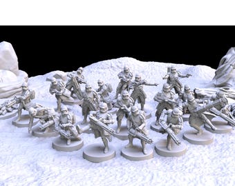 Miniaturas de soldados clon pesados