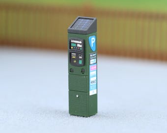 Model Railway Parking Meter | OO Gauge Pay and Display Machine | 1:76 Scale Town Scenery