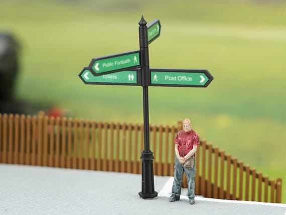 OO gauge / 4mm Customised Northern Rail Station Signs | Sankey Scenics signs