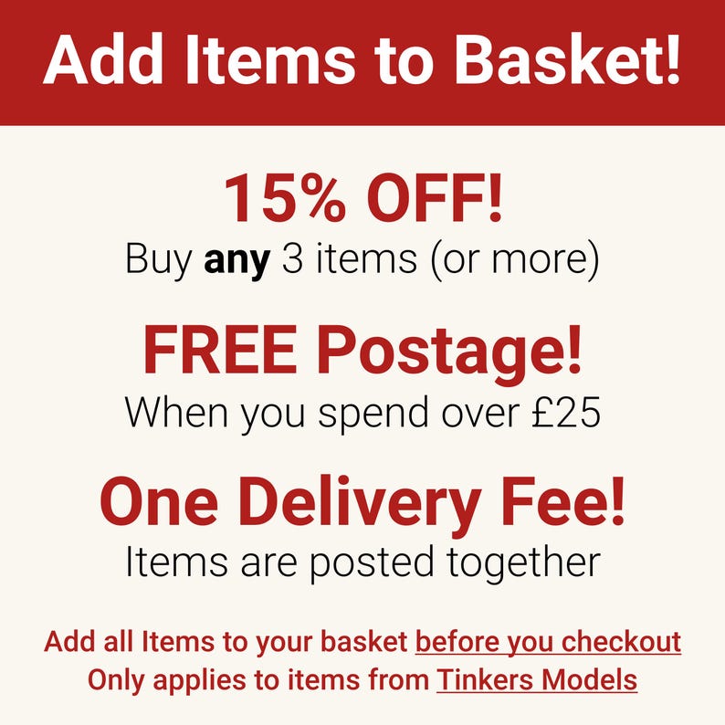 Tinkers Models Discount Code