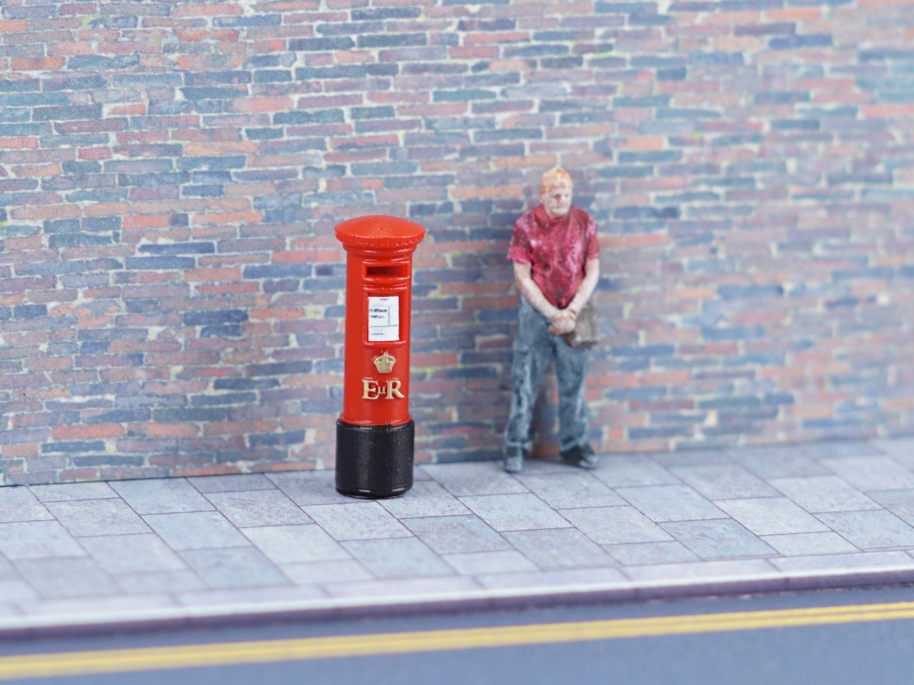 Model Railway Post Box • OO Gauge Postbox • 1:76 Hornby Scale Scenery ...