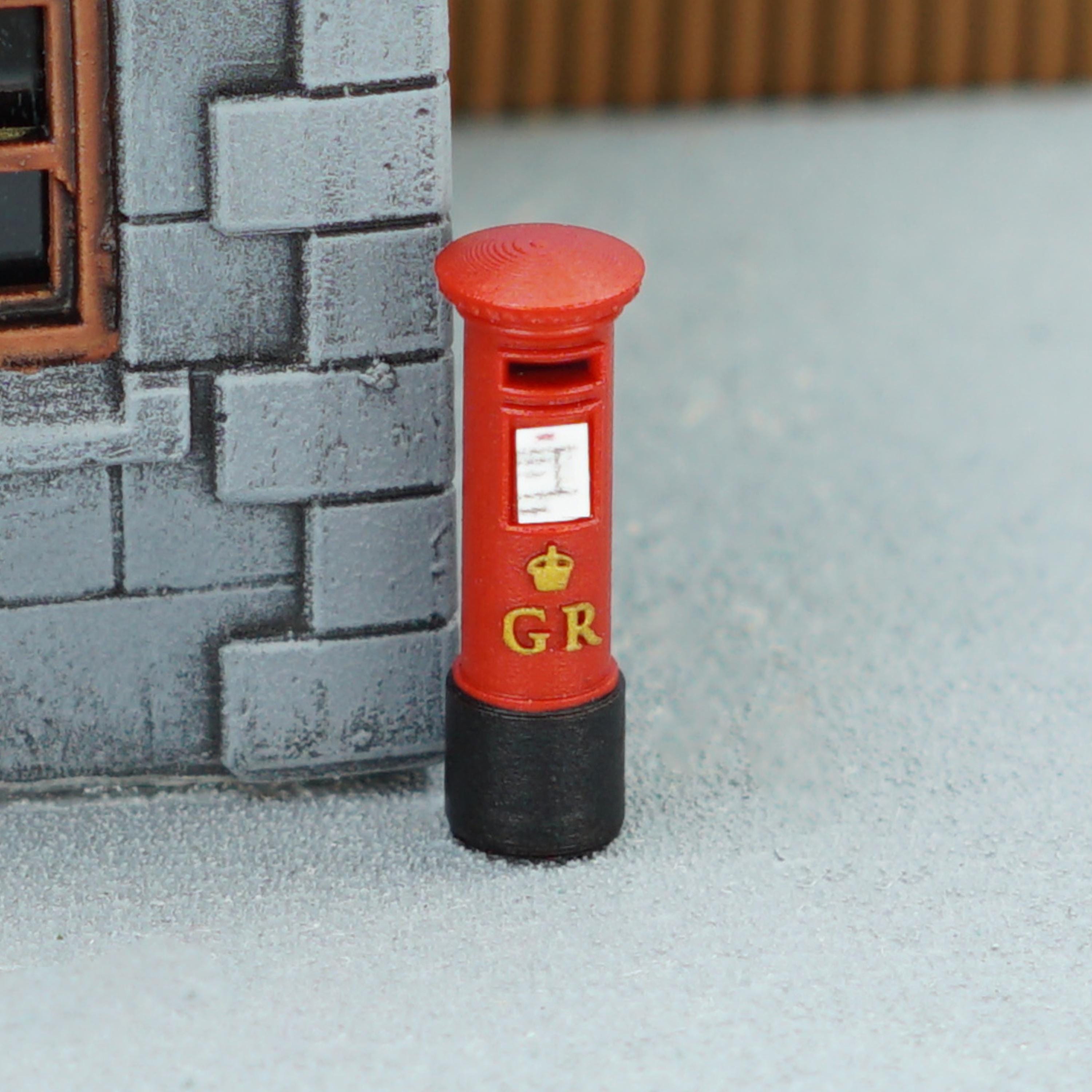 Model Railway Post Box • OO Gauge Postbox • 1:76 Hornby Scale Scenery ...