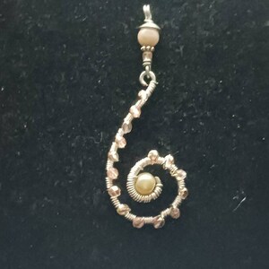 Tentáculos del Océano Pendent - Collar con alambre de mano - Tentáculo de pulpo - Colgante de cola de sirena - Colgante envuelto con alambre de plata